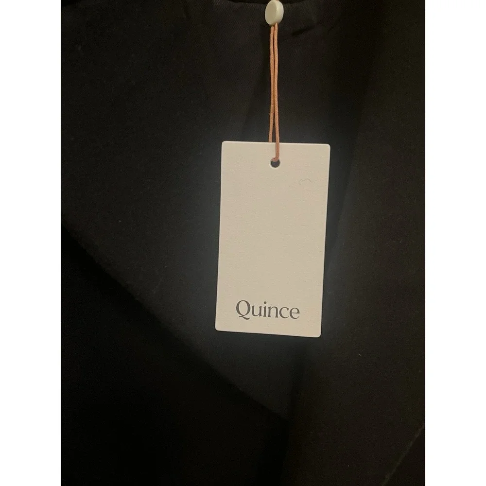 NWT Quince‎ Black Wool Cashmere Tailored Coat Long Double Breasted Womens S